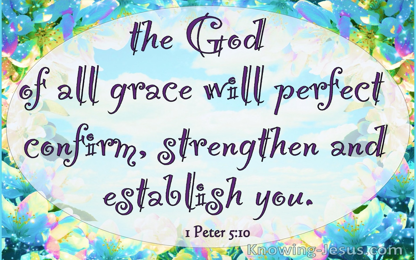 1 Peter 5:10 After You Have Suffered For A Little While (blue)